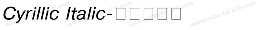 Cyrillic Italic字体转换
